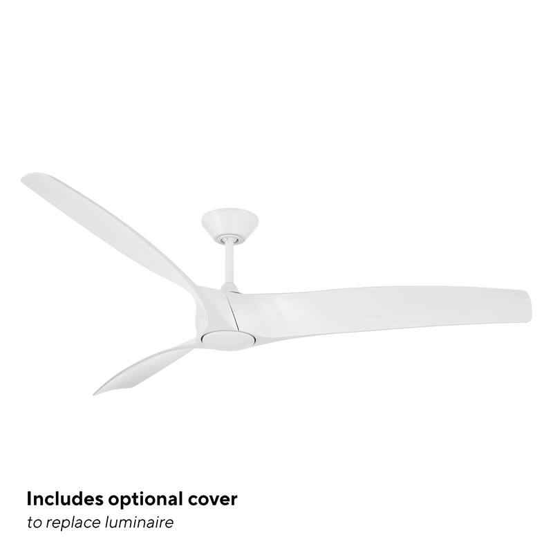 Zephyr 72" 3-Blade Indoor/Outdoor Smart Fan in Graphite Weathered Wood w/ Selectable LED (2700K-5000K) & Remote