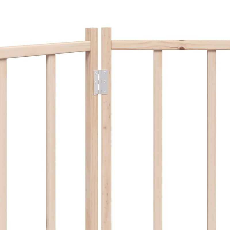 vidaXL Dog Gate Foldable 3 Panels Solid Wood Fir