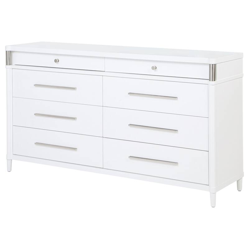 Gracemont 8-drawer Bedroom Dresser Cabinet White