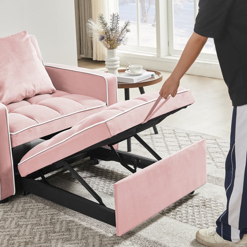 Modern 3-in-1 Sofa Chair Folding Sofa Bed Adjustable Back Into a Sleeper Sofa ,Recliner