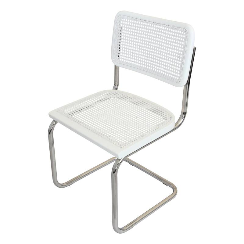 Breuer Chair Company Marcel Breuer Cesca Cane Cantilever Side Chair w/ Chrome Steel Frame (Various Wood & Cane Colors)
