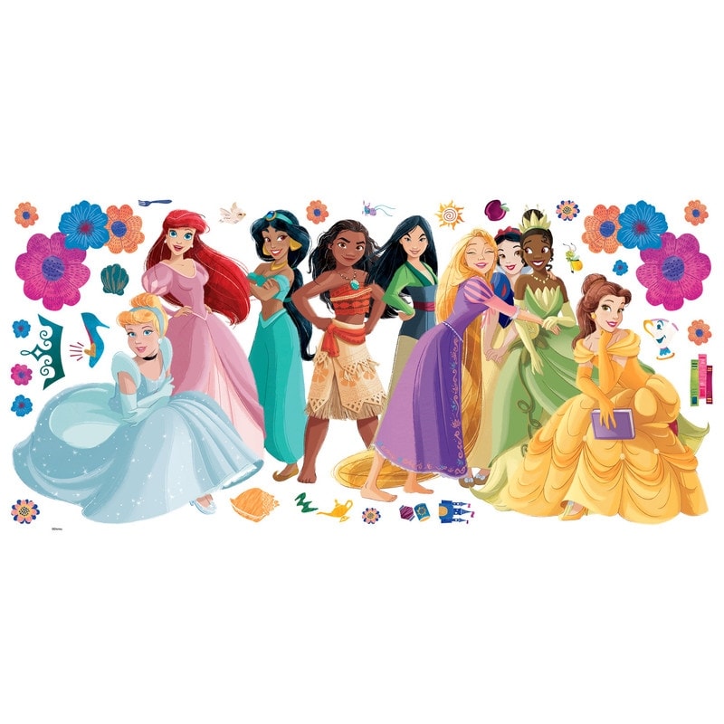 Disney Princess Flowers And Friends Giant Peel and Stick Wall Decals by RoomMates