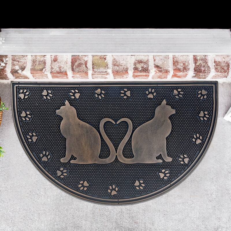 Rubber Mat Halfmoon Lover Cats 18 X 30