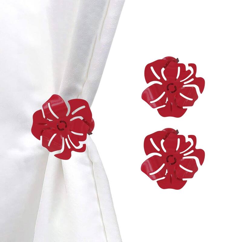 Evideco Metal Clip Big Size Poppy Set of 2 - 2.10"L x 2.8"W x 1.12"D