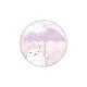 preview thumbnail 4 of 2, Ginza Six Washable My Neighbor Rabbit Kids Rug Round 3'