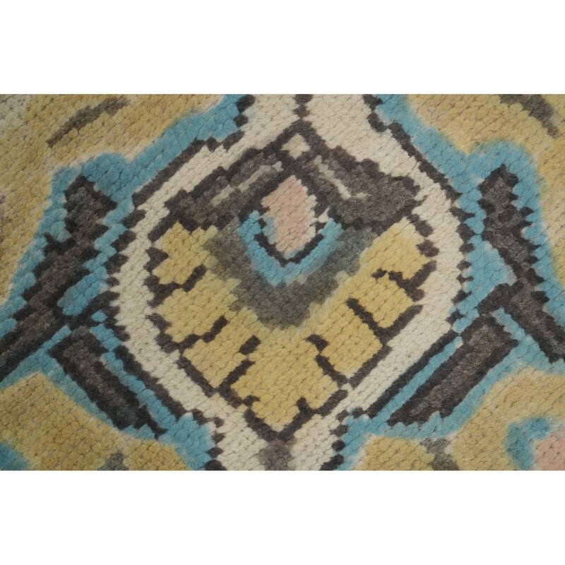 Hand Knotted Oriental 100% Wool Carpet Traditional Floral Greys & Charcoal Tabriz Area Rug - 12' 1'' X 9' 5''