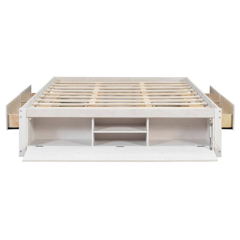Queen Platform Bed Frame with Underbed Storage by Harper&Bright Designs