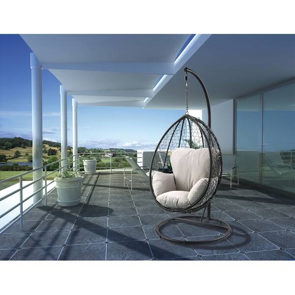slide 2 of 10, Norfolk Patio Chair with Stand Beige/Black