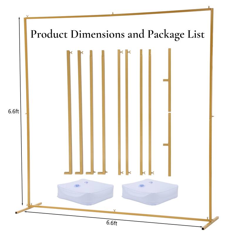 Metal Wedding Arch Backdrop Stand for Ceremony Birthday Party