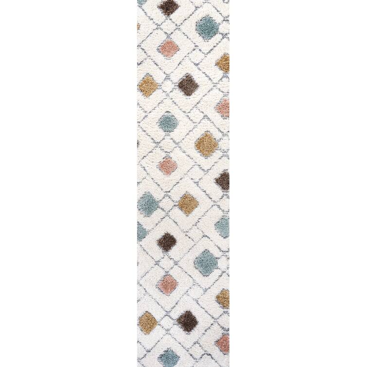 JONATHAN Y Monique Tropical Leaves Area Rug - 2 X 8 - Multi/Cream