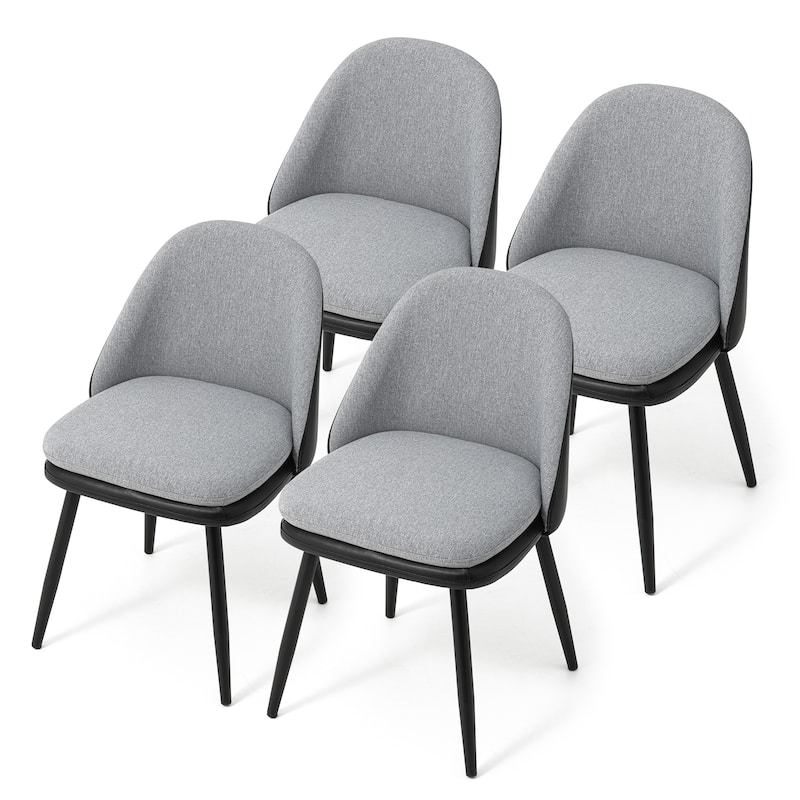 Glitzhome Set of 2/4/6 Mid-Century Modern Faux Leather Accent Dining Chairs