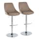 Option Brown Faux Leather/Chrome