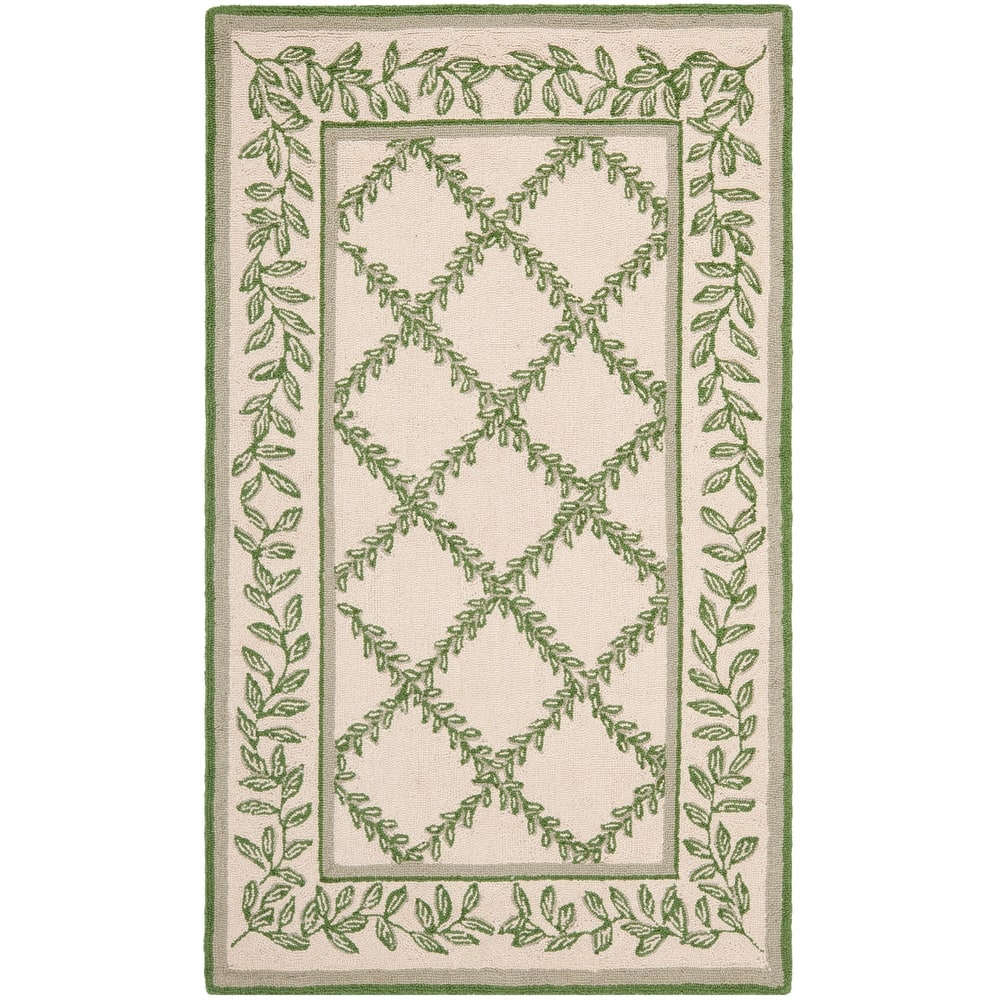 SAFAVIEH Handmade Chelsea Sunstripe Trellis French Country Wool Rug