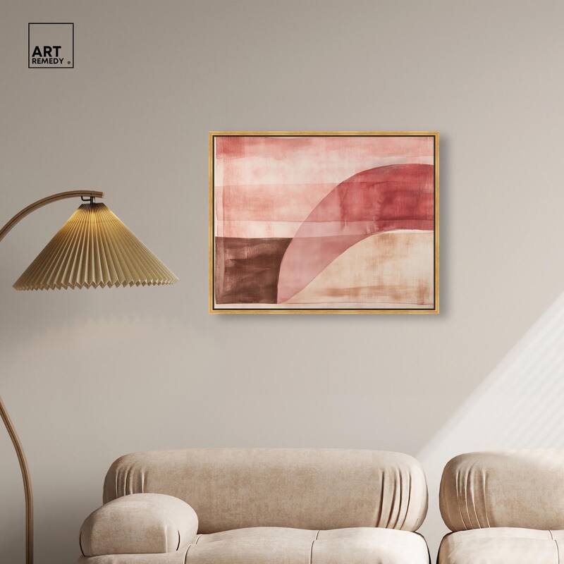 Faded Crimson Canvas by Art Remedy