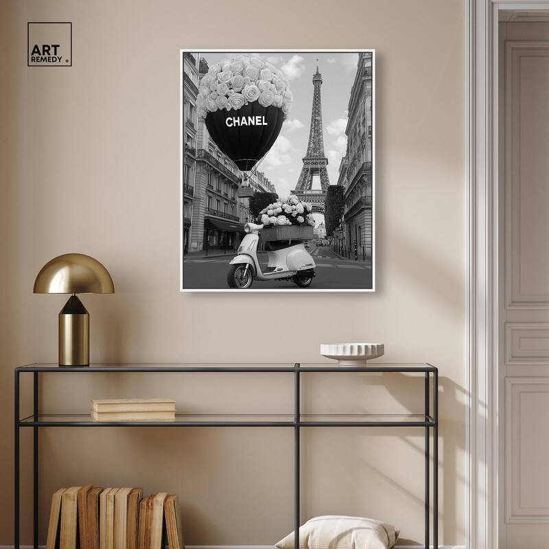 Scooter and Glam Balloon II Canvas by Art Remedy