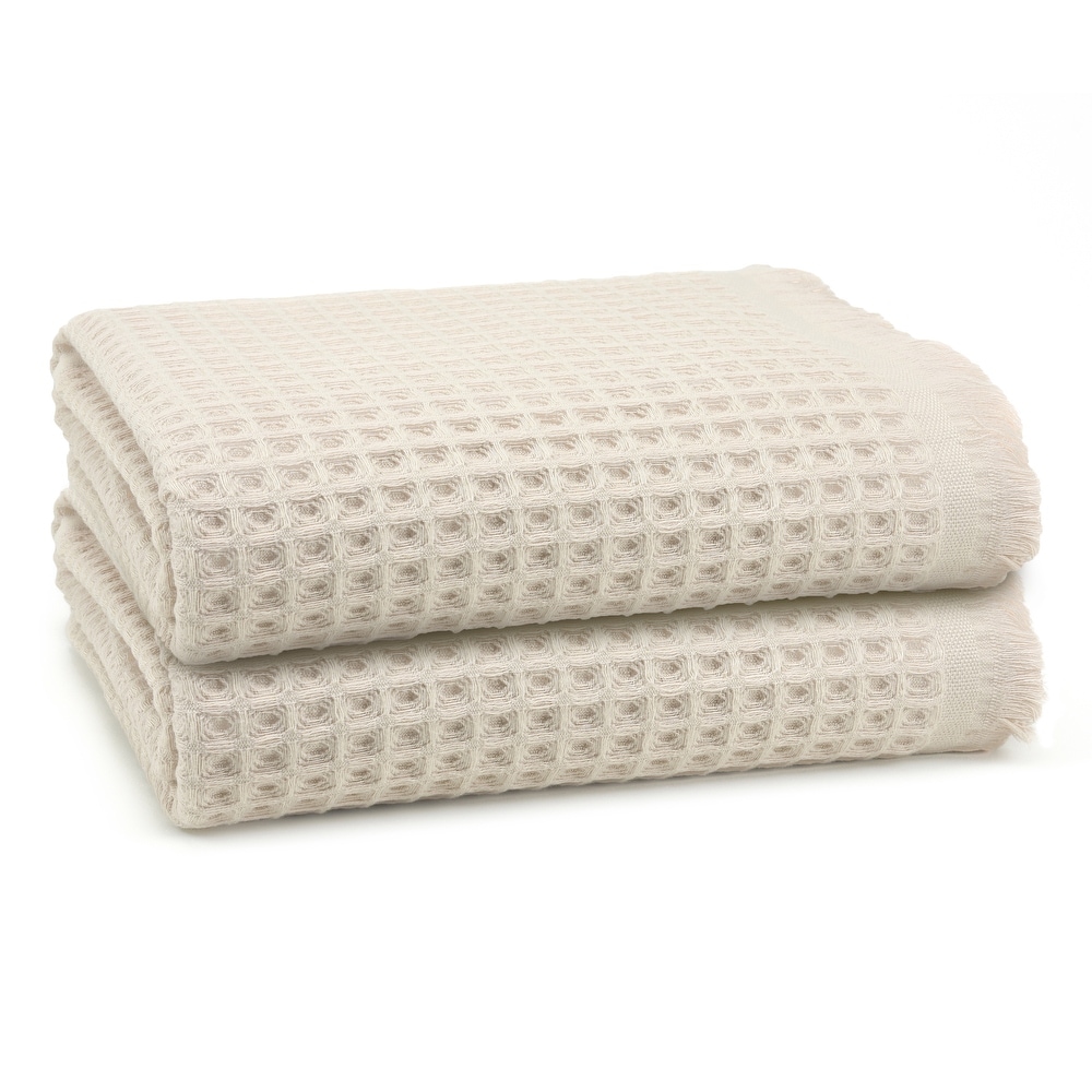 2-Pack Stone & Beam Heavyweight Turkish Cotton Bath Towels Cloud 2DGJH 2DGJH451