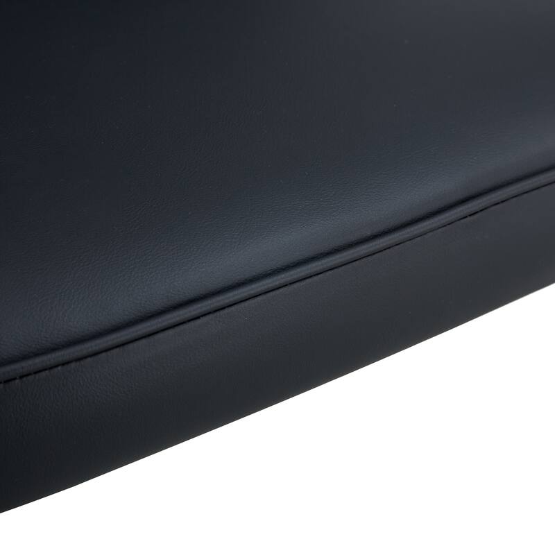 Modern Dining Chair with 2-Color PU Leather Backrest and Metal Legs, for Dining Room, Orange Yellow + Dark Gray, 4-Piece Set