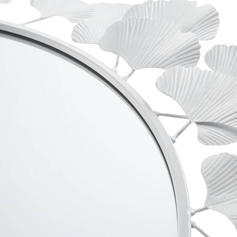 30.5" Ginkgo Leaf Round Wall Mirror 30.5 Inch Martha Stewart