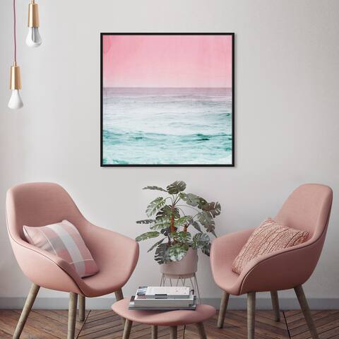 Oliver Gal 'Dream Ocean View' Nautical and Coastal Wall Art Framed Canvas Print Coastal - Pink, Blue