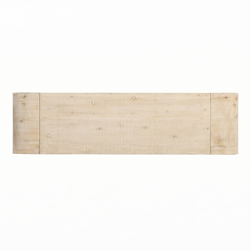 Unique Retro Silhouette Console Table(Natural Wood Wash)