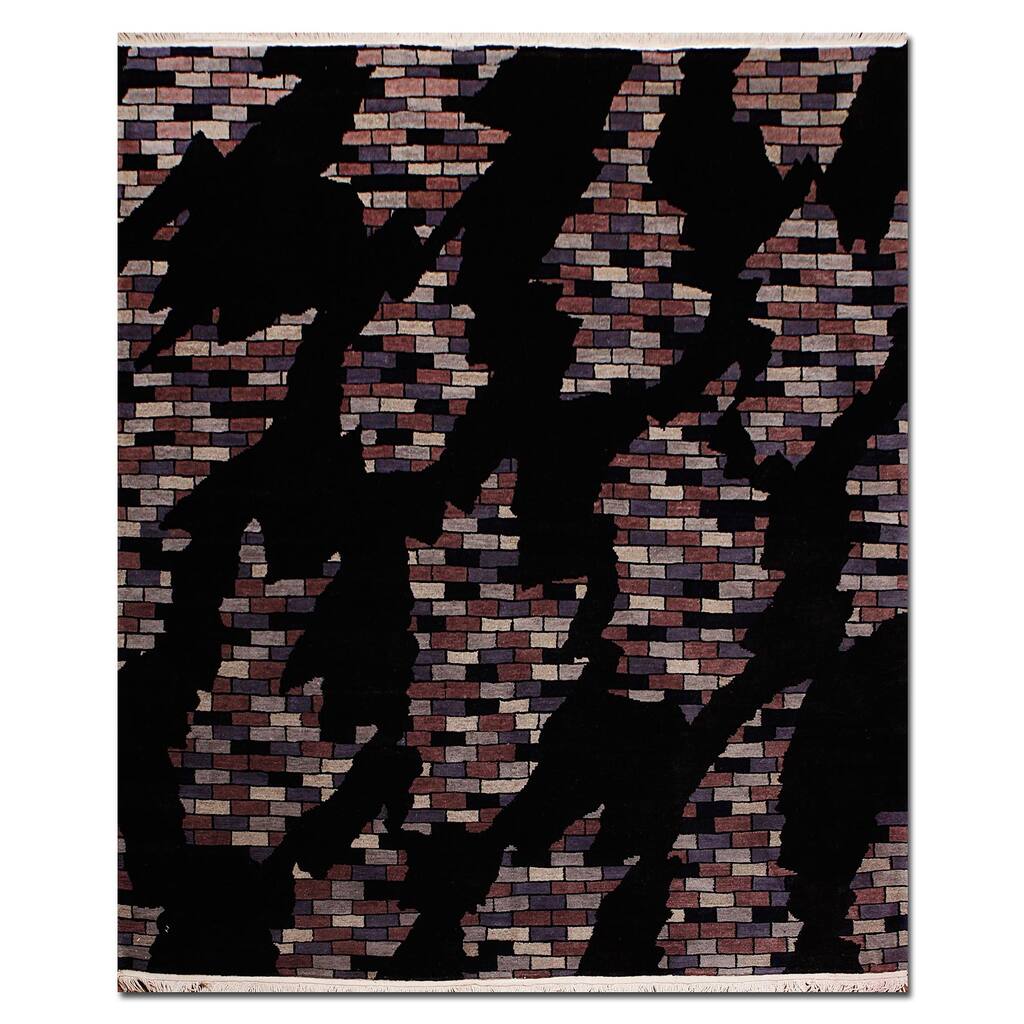 Hand Knotted , Oriental Rug Wool Traditional Oriental Area Rug (8x10) - 8' x 10'