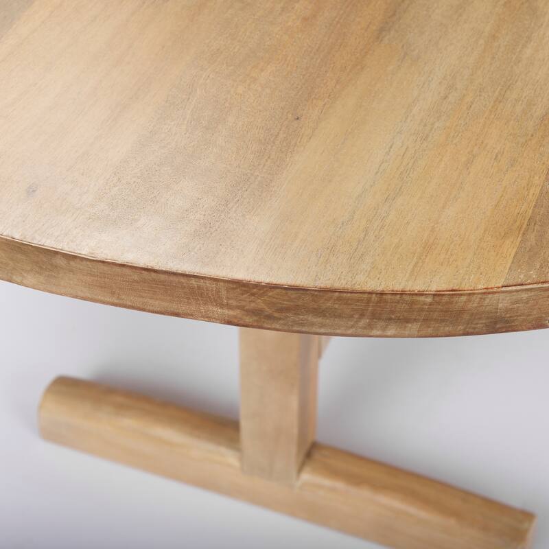 Viktor 84" Light Brown Solid Wood Dining Table - 84"L x 42"W x 30"H