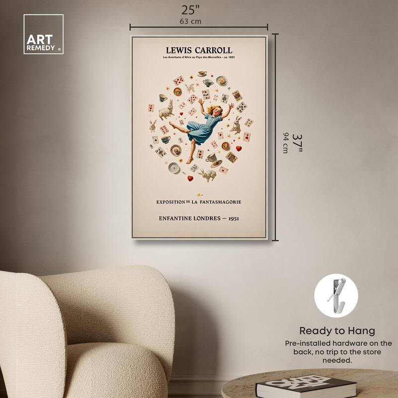 Carroll's Alice in Motion Canvas by Art Remedy