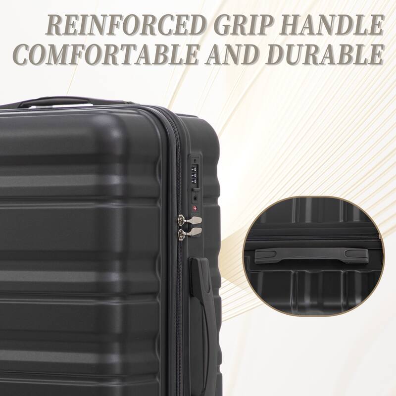 3 PCS in ABS Spinner Wheel Luggage, TSA Combination Lock