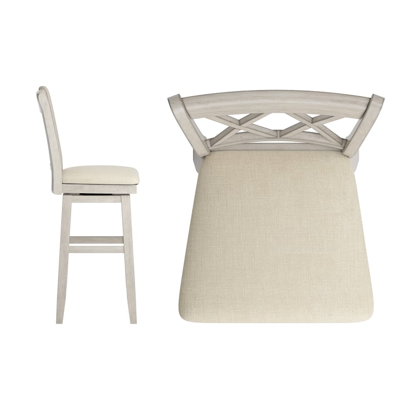 Ronda Double X-Back Wood Swivel Chair