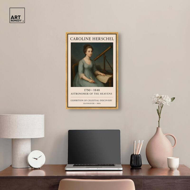 Early Female Astronomer Canvas by Art Remedy