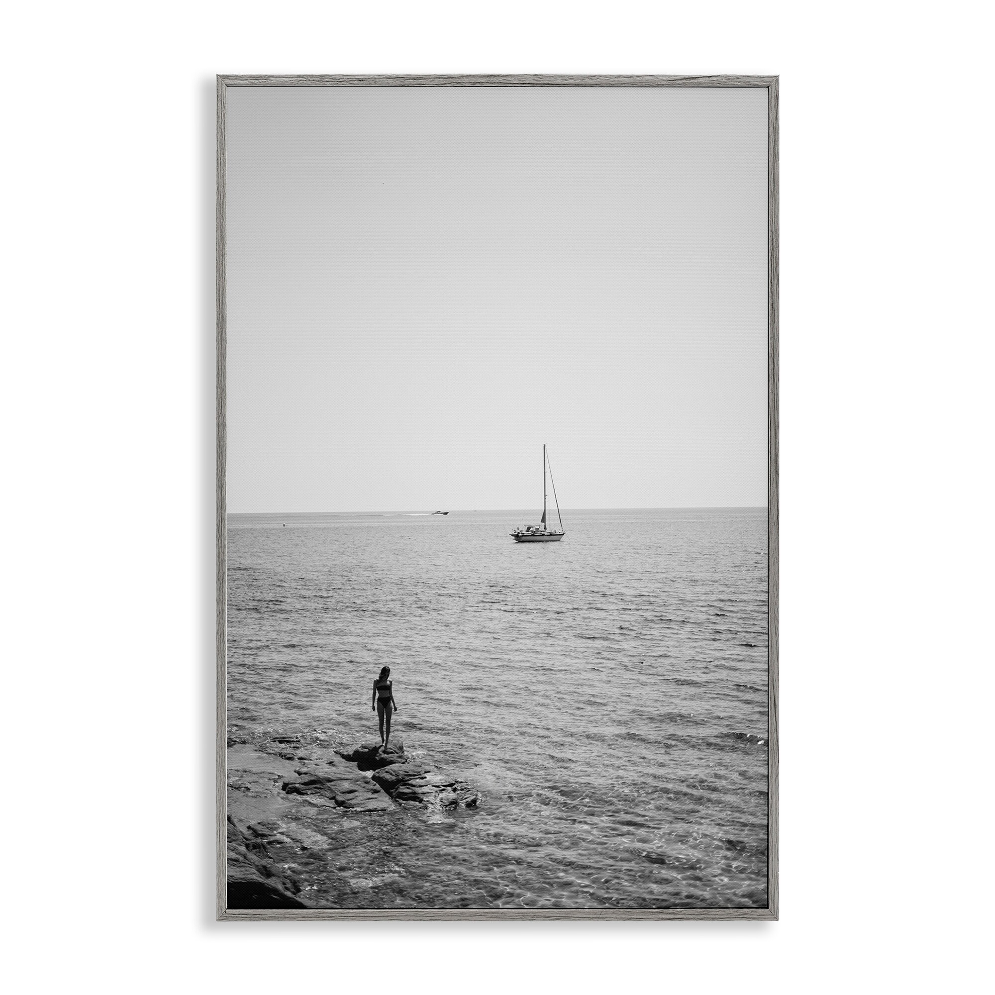 Stupell Standing On Edge Seascape Framed Giclee Art Design By LSR Design Studio