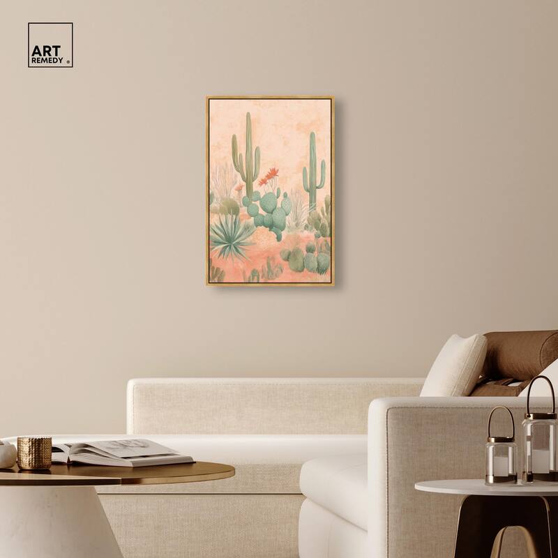 Cactus Ballet Canvas by Art Remedy