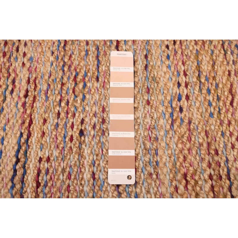 ECARPETGALLERY Flat-Weave Palas Denizli Tan Jute Kilim - 5'4 x 7'7