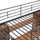 preview thumbnail 8 of 8, Twin Size Metal Loft Bed Frame w/Desk & Storage Shelves, Ladder, Black