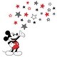 preview thumbnail 1 of 1, Lambs & Ivy Disney Baby Magical Mickey Mouse Wall Decals - Gray/Red