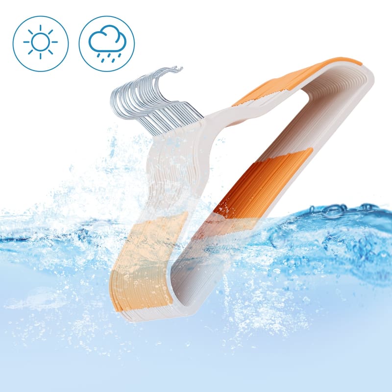 Javlergo 25/50 Pack Heavy Duty Plastic Hangers, 360º Swivel Hook Coat Hangers, Non-Slip, Space-Saving
