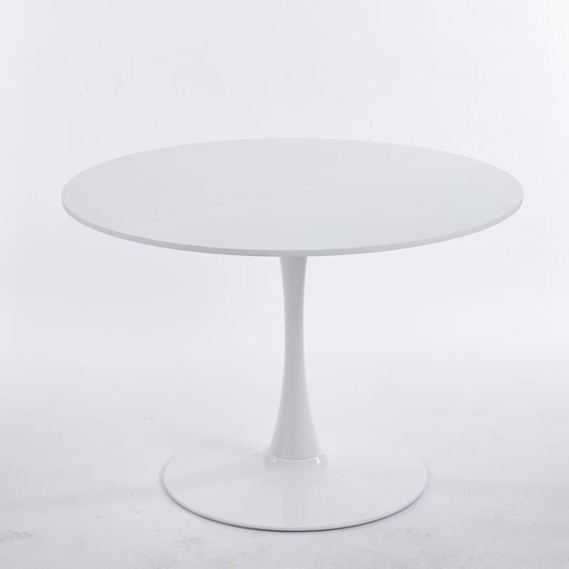 42.1" Tulip Dining Table With Round Table Top and Pedestal for 4-6 People