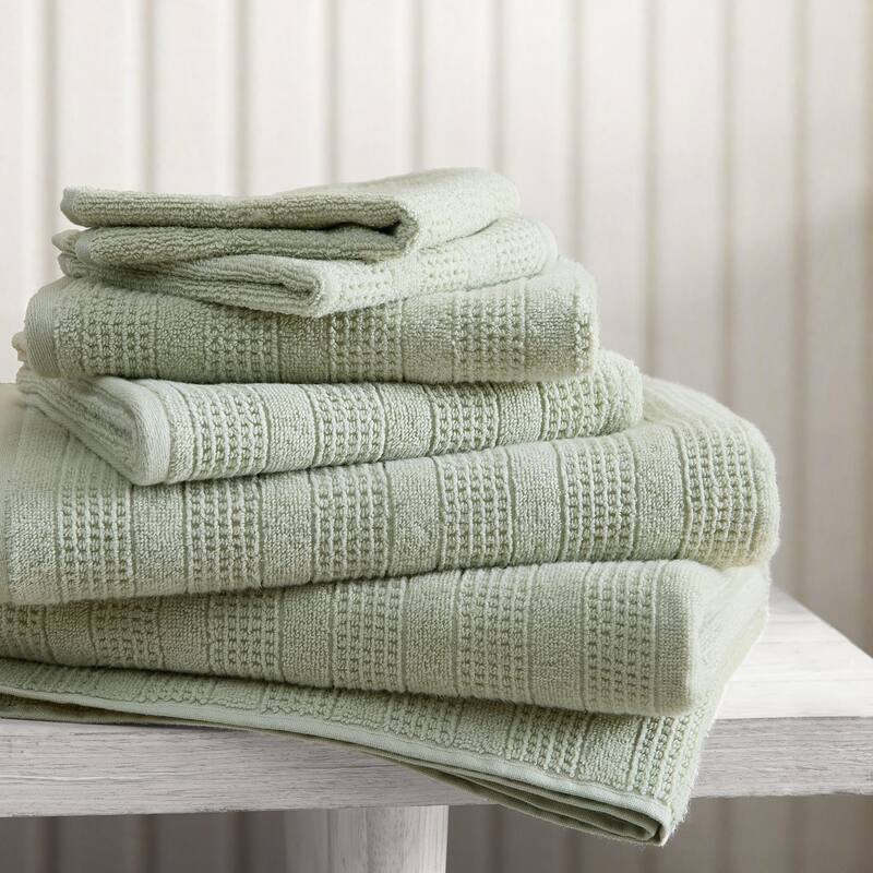 Martha Stewart Bedford Cottage 100% Cotton 6 Piece Towel Sets (Bath Towel/Hand Towel/Washcloth) - 6 Piece