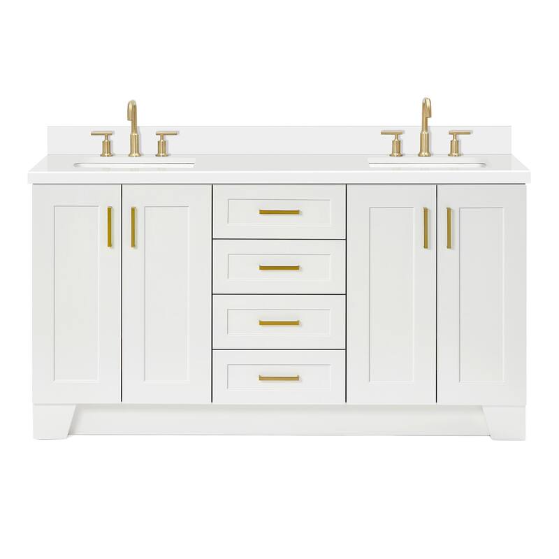 Ariel Q067DWQRVO Taylor 67" Free Standing Double Basin Vanity Set with - White