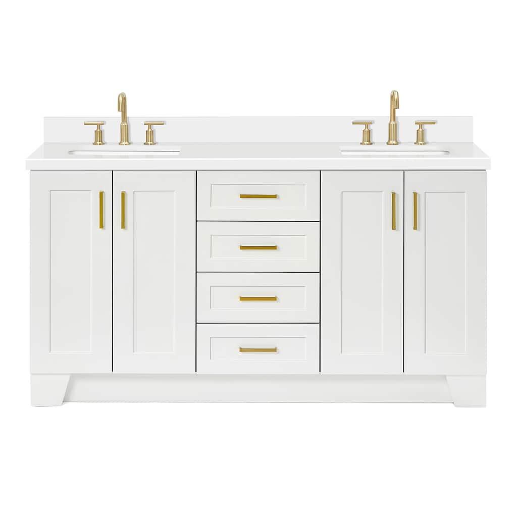 Ariel Q067DWQRVO Taylor 66" Free Standing Double Basin Vanity Set with