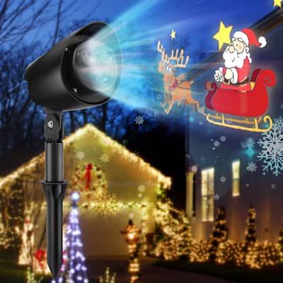 Gymax Christmas Waterproof Projector Light Holiday Decor LED Lights w/