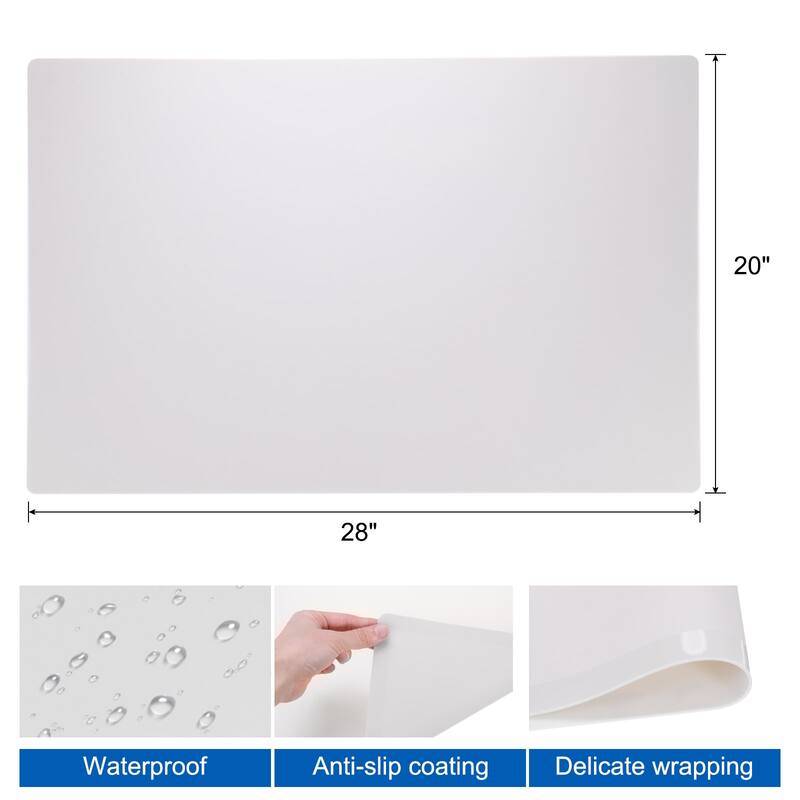 Silicone Mat Heat Resistant 28" x 20", Kitchen Counter Mat Waterproof - Beige Gray - Beige Gray