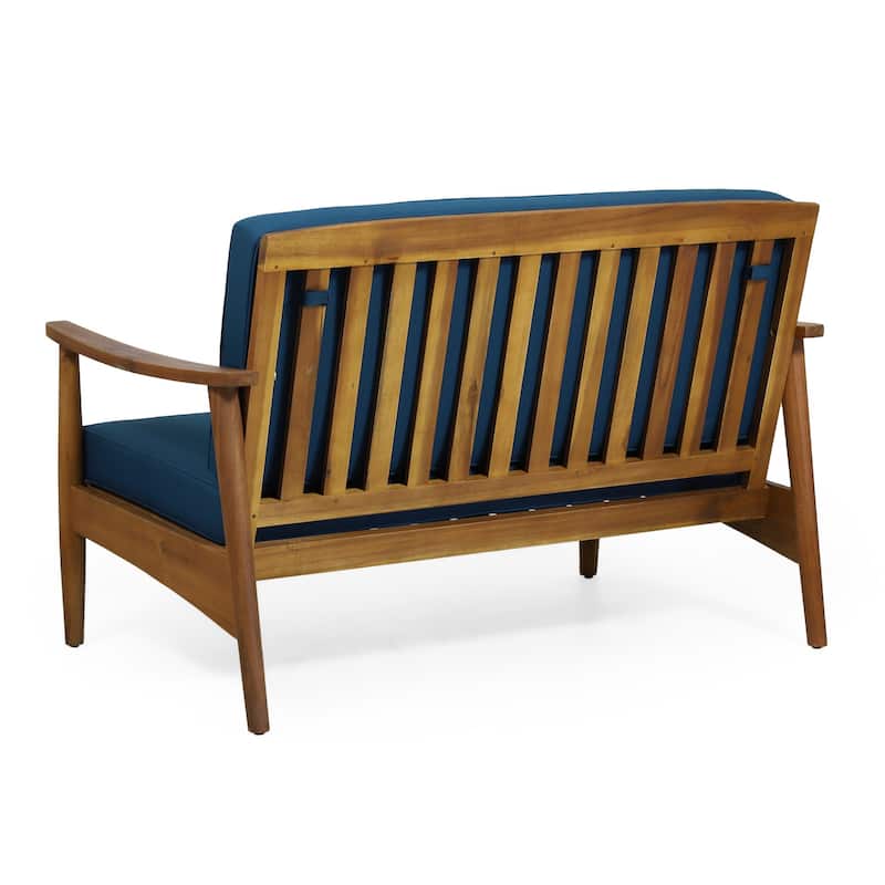 Outdoor Wood Frame Conversation Sofa Set of 2