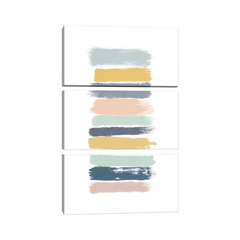 iCanvas "Pastel Stripes" by Orara Studio 3-Piece Canvas Wall Art Set