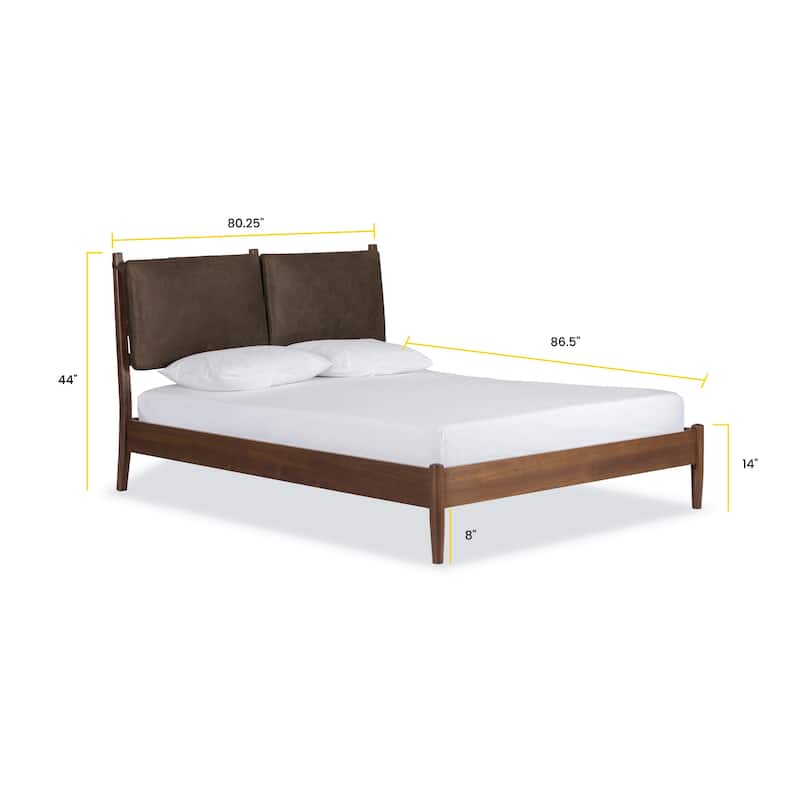Poly & Bark Truro Bed Frame with Leather Cushions