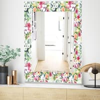 Designart Patterned Christmas Deers Traditional Mirror Frameless Wall Mirror On Sale Overstock 28022582