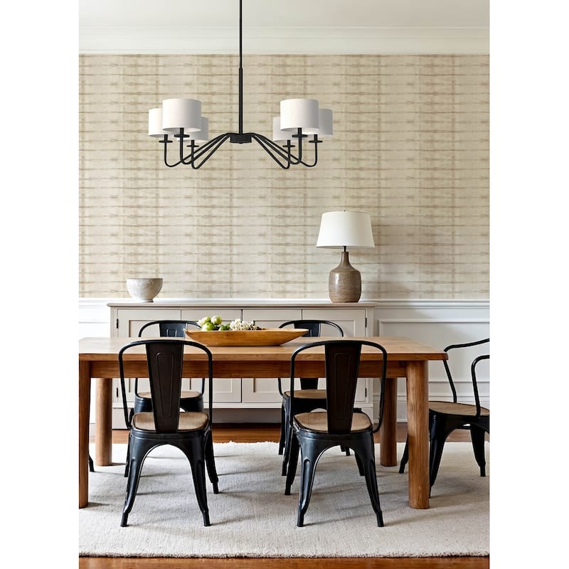 A-Street Prints Modulus Beige Geometric Stripe Wallpaper