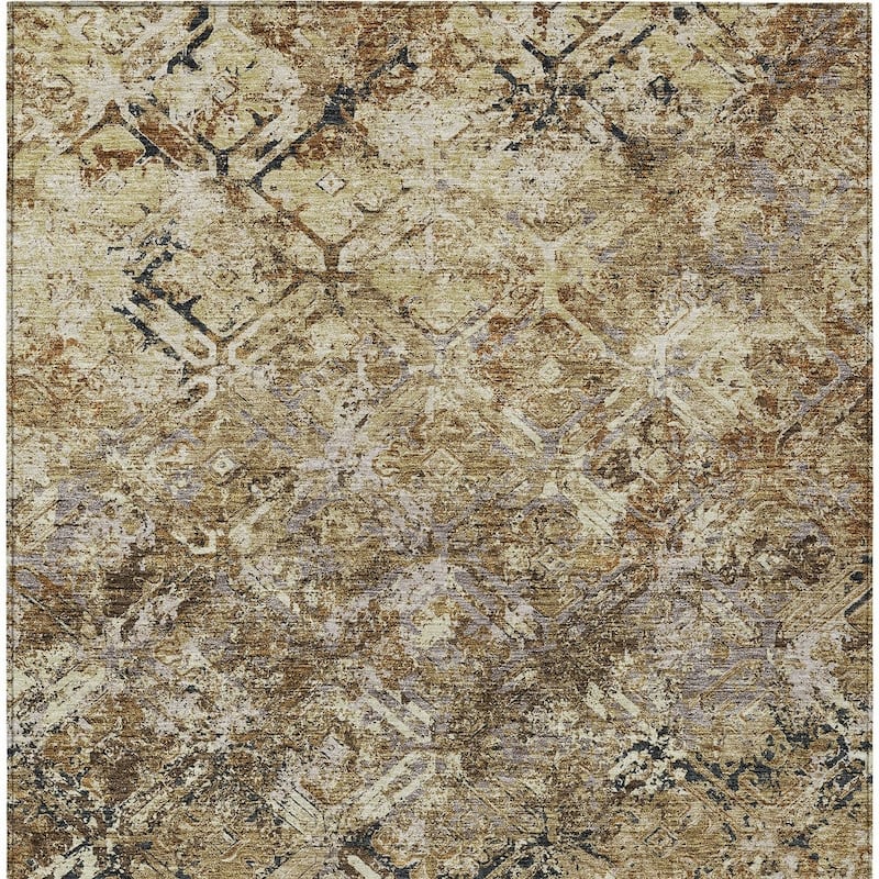 HomeRoots Geometric Transitional Rectangle Outdoor Rug