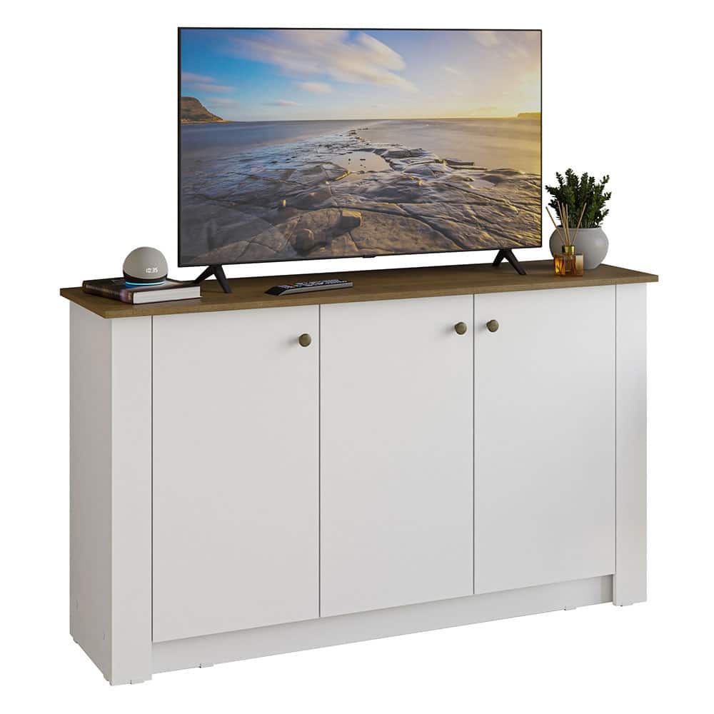 Madesa TV Stand & Storage Cabinet 3 Doors Wooden Unit for Living Room