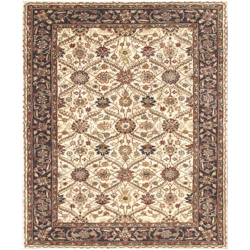 Bomeg Hand Tufted Traditional Non Skid Stain Resistant Area Rug By HomeRoots - 96' X '60' X '0.5